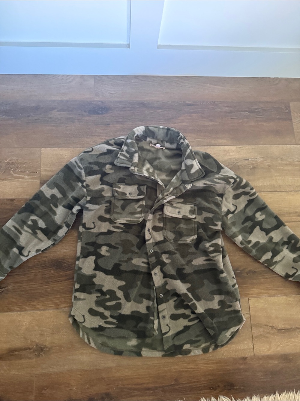 Women's Camo Puffer Shacket Jacket - Green Camouflage